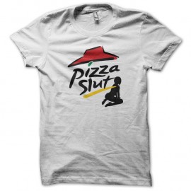 Shirt Pizza Slut parodie Pizza Hut blanc pour homme et femme