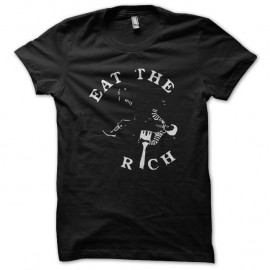 Shirt eat the rich 2 noir pour homme et femme