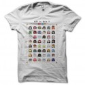 Shirt fantômes Pac Man détournements geek blanc pour homme et femme