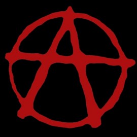 T-shirt avec le logo Anarchie rouge sur Shirt noir pour homme et femme