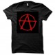 T-shirt avec le logo Anarchie rouge sur Shirt noir pour homme et femme