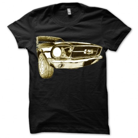 Shirt Ford mustang 3.4.Sepia noir pour homme et femme