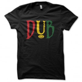 Shirt Dub vert jaune rouge tête de mort noir pour homme et femme