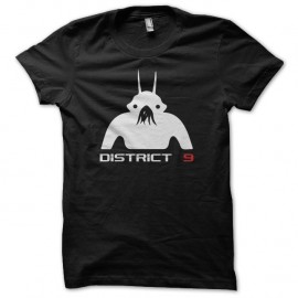 Shirt District 9 silhouette pictogramme noir pour homme et femme