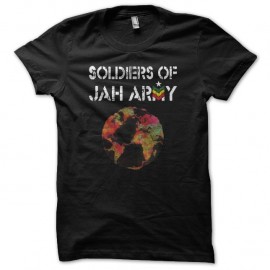 Shirt Soldiers of Jah Army noir pour homme et femme