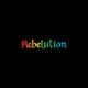 Shirt Rebelution arc en ciel noir pour homme et femme