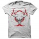 Shirt biohazard skull blanc pour homme et femme
