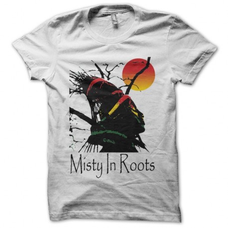 Shirt Misty in Roots coucher de soleil blanc pour homme et femme