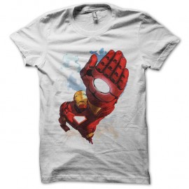 Shirt Ironman se prend pour superman blanc pour homme et femme