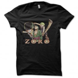 Shirt roronoa zoro one piece noir pour homme et femme