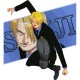 Shirt sanji illustration onepiece blanc pour homme et femme