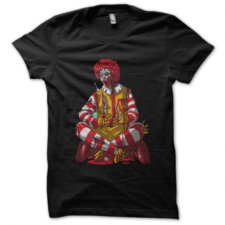 Shirt ronald macdonald zombi noir pour homme et femme