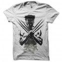 Shirt personnage wolverine 2 blanc pour homme et femme