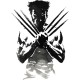 Shirt personnage wolverine 2 blanc pour homme et femme