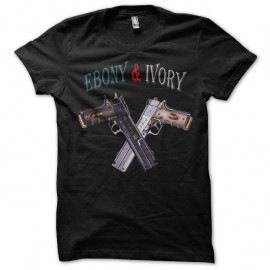 Shirt jeu vidéo Ebony & Ivory armes de Devil may en noir pour homme et femme