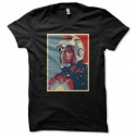 Shirt parodie iron man Tony style Obey en noir pour homme et femme