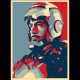 Shirt parodie iron man Tony style Obey en noir pour homme et femme