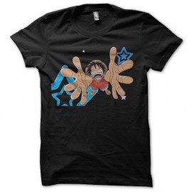 Shirt manga one piece personnage Luffy en noir pour homme et femme