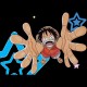 Shirt manga one piece personnage Luffy en noir pour homme et femme