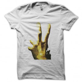 Shirt jeu video Left 4 Dead zombie main jaune sur blanc pour homme et femme