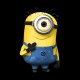 Shirt personnage minion sur noir pour homme et femme