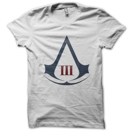 Shirt jeu vidéo assassins creed logo sur blanc pour homme et femme