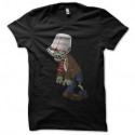 Shirt du jeu vidéo 3 plant vs zombie en noir pour homme et femme