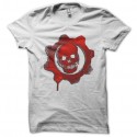Shirt du jeu vidéo Gears Of War symbole rouge sur blanc pour homme et femme