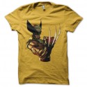Shirt Tu veux mourrir wolverine jaune pour homme et femme