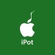 Shirt Apple parodie iPot vert pour homme et femme