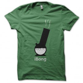 Shirt Apple parodie iBong vert pour homme et femme