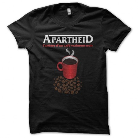 Shirt Les Nuls Nescafé parodie Apartheid noir pour homme et femme