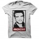 Shirt Roch Voisine façon Obey blanc pour homme et femme