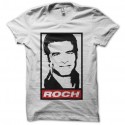 Shirt Roch Voisine façon Obey blanc pour homme et femme