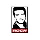 Shirt Roch Voisine façon Obey blanc pour homme et femme