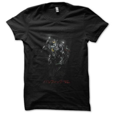 Shirt japonais robot Jaeger noir pour homme et femme