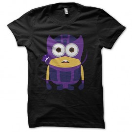 Shirt parodie Hawk-Eye minion en noir pour homme et femme