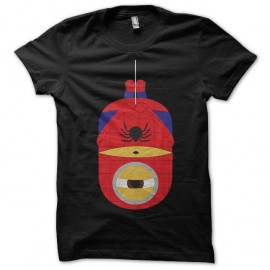 Shirt minion parodie spider man noir pour homme et femme