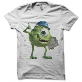 Shirt Mike Wazowski casque monstres et compagnie blanc pour homme et femme