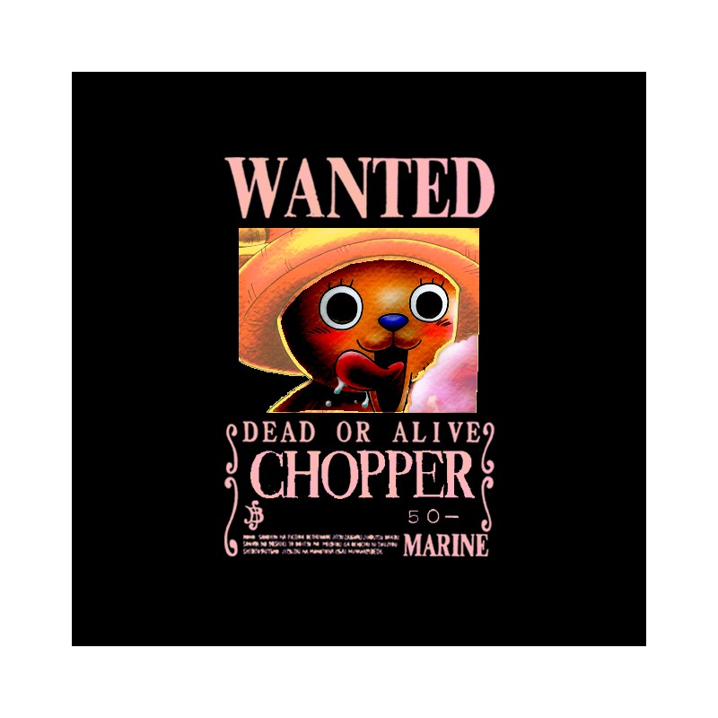Tshirt one piece avis de recherche chopper noir