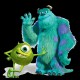 Shirt parodie monstres et compagnie Mike Wazowski et Sullivan en noir pour homme et femme
