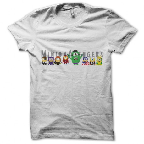 Shirt gang de minion parodie avengers en blanc pour homme et femme