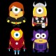 Shirt gang de minion vicking robots en noir pour homme et femme