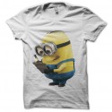 Shirt minion prend des notes blanc pour homme et femme