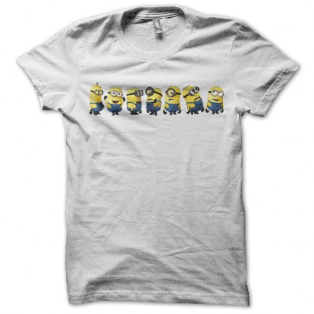 Shirt minions groupe en ligne blanc pour homme et femme