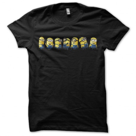 Shirt minions groupe en ligne noir pour homme et femme