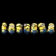 Shirt minions groupe en ligne noir pour homme et femme