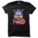 Shirt Minions parodie Captain America noir pour homme et femme