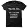 Shirt Dexter Jordan Chase Tick tick tick life running out noir pour homme et femme