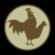Shirt accouplement des poulets noir pour homme et femme